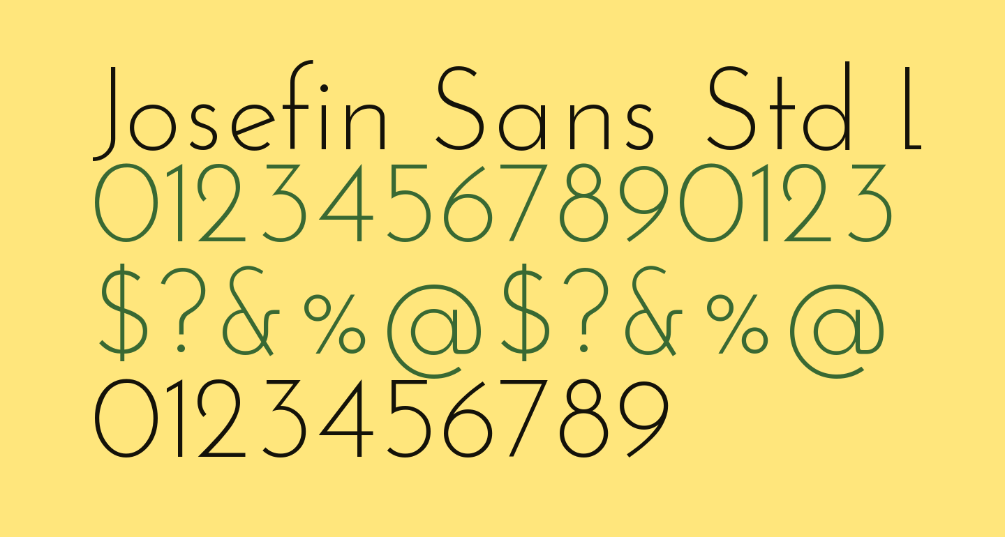 Josefin Sans Std Light Free Font - What Font Is