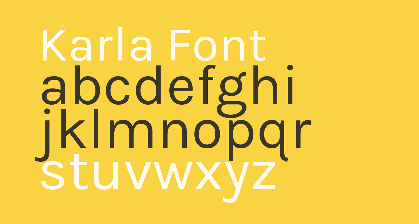 Karla free Font - What Font Is