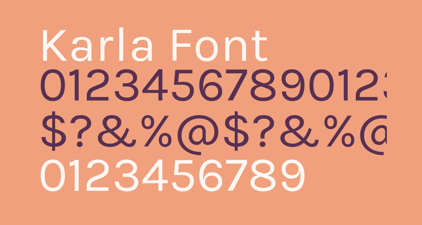 Karla free Font - What Font Is