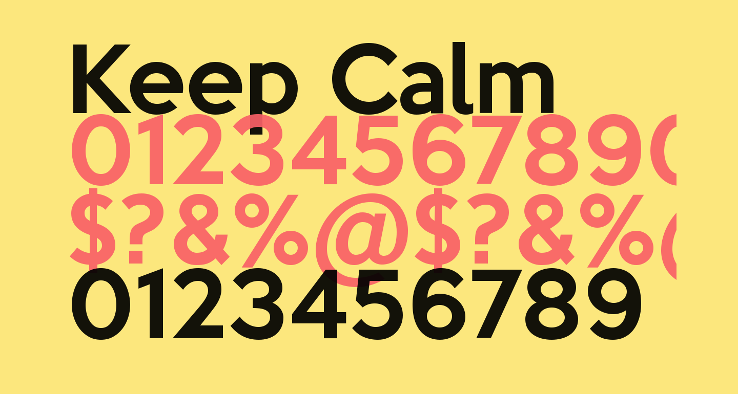keep calm and carry on font name