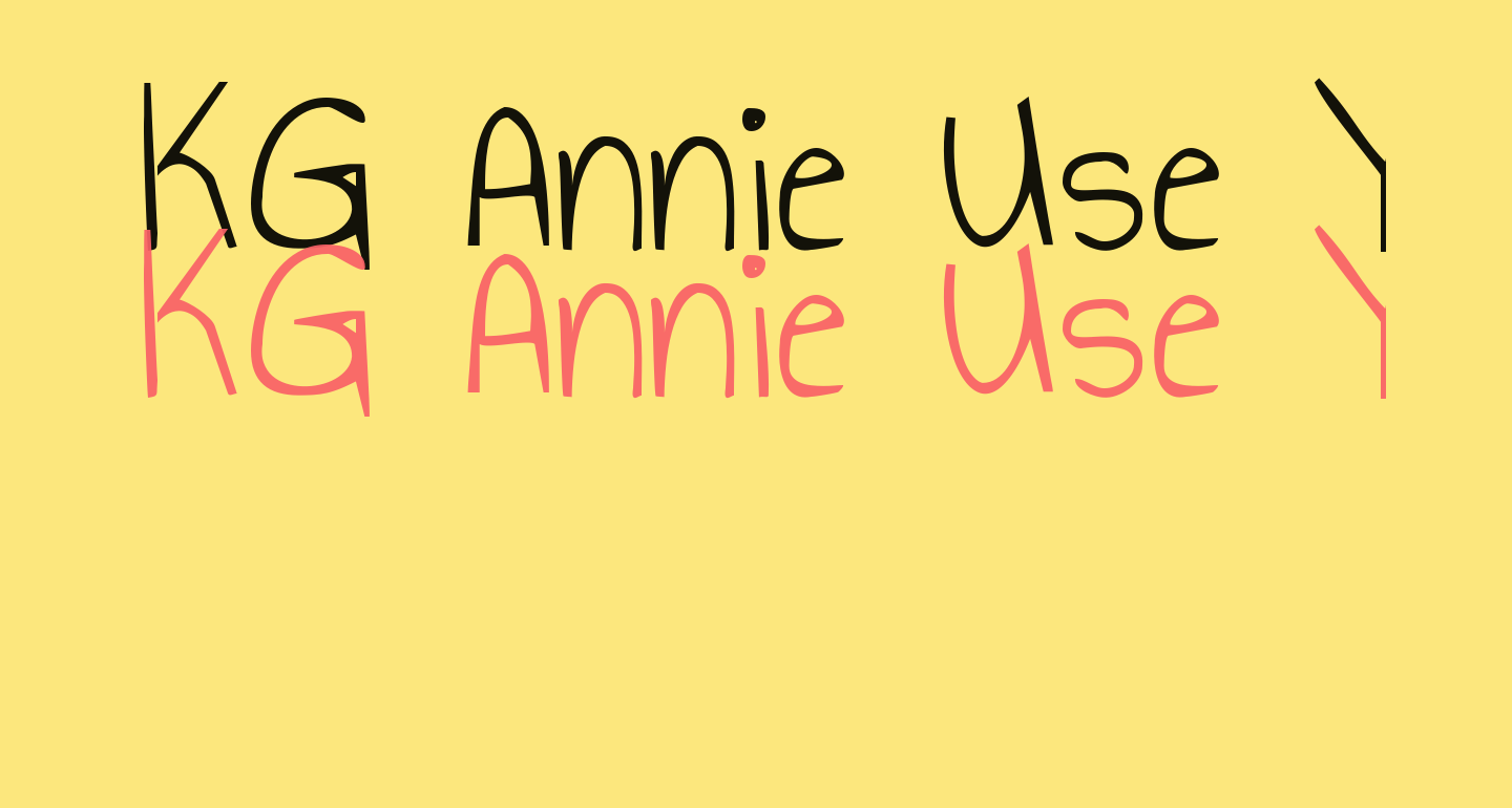 KG Annie Use Your Telescope free Font What Font Is