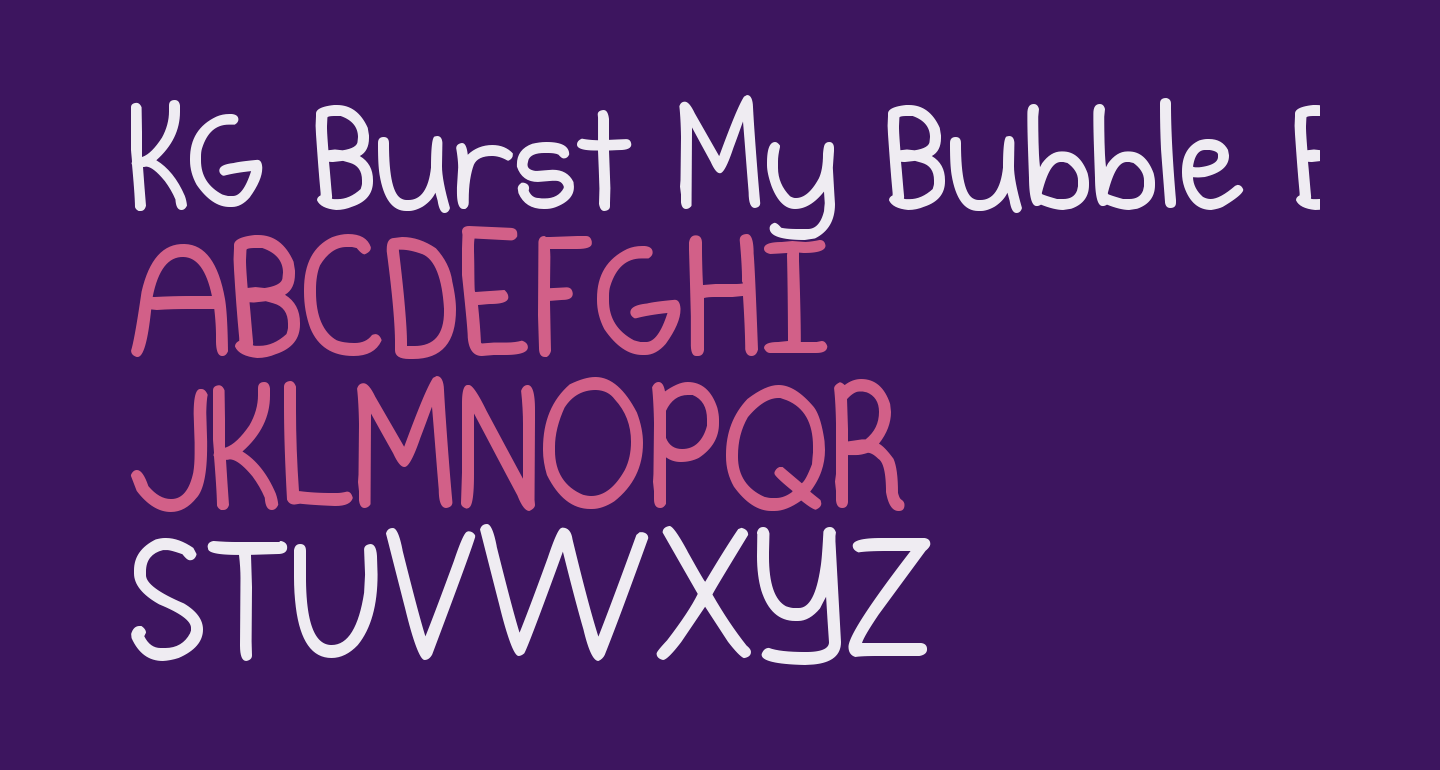 KG Burst My Bubble Bold free Font What Font Is