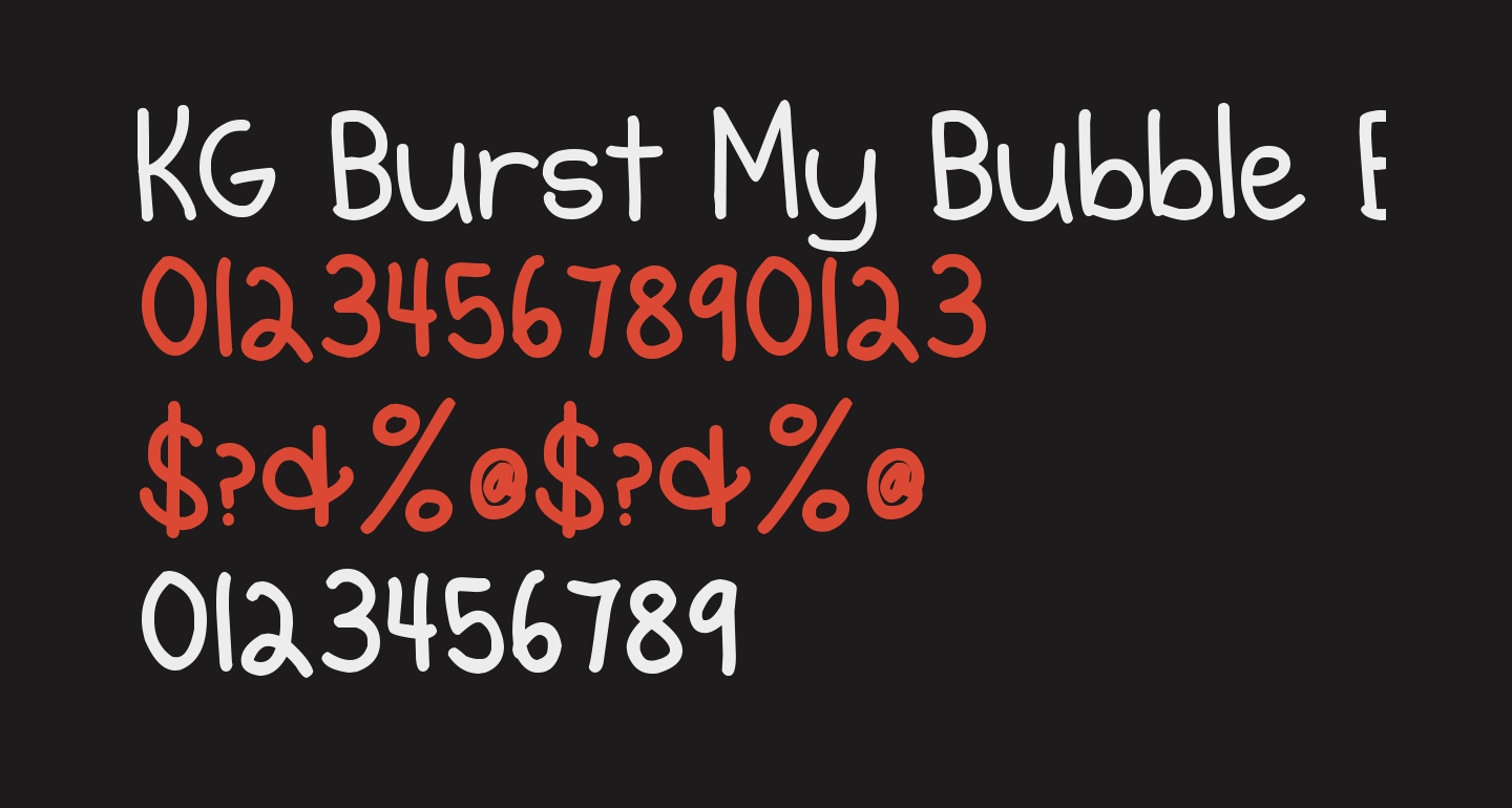 KG Burst My Bubble Bold free Font What Font Is