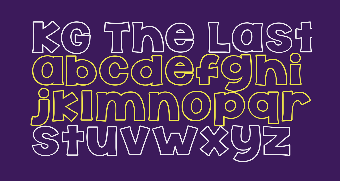 KG The Last Time Bubble free Font What Font Is