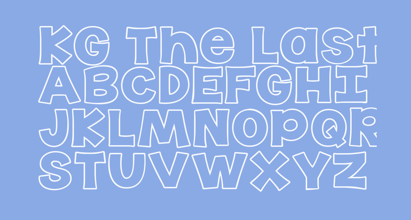 KG The Last Time Bubble free Font What Font Is