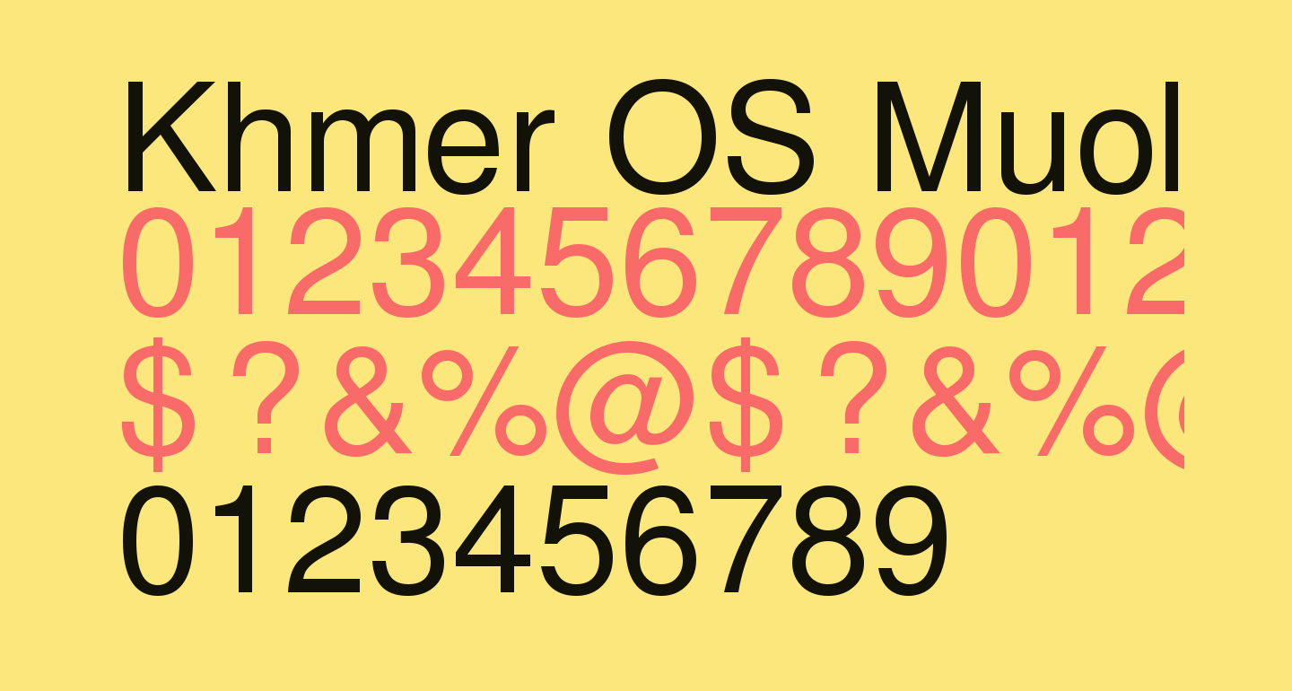 Khmer OS Muol Light free Font - What Font Is