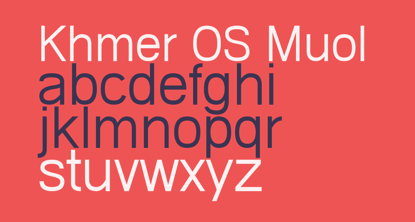 Khmer OS Muol Pali free Font - What Font Is