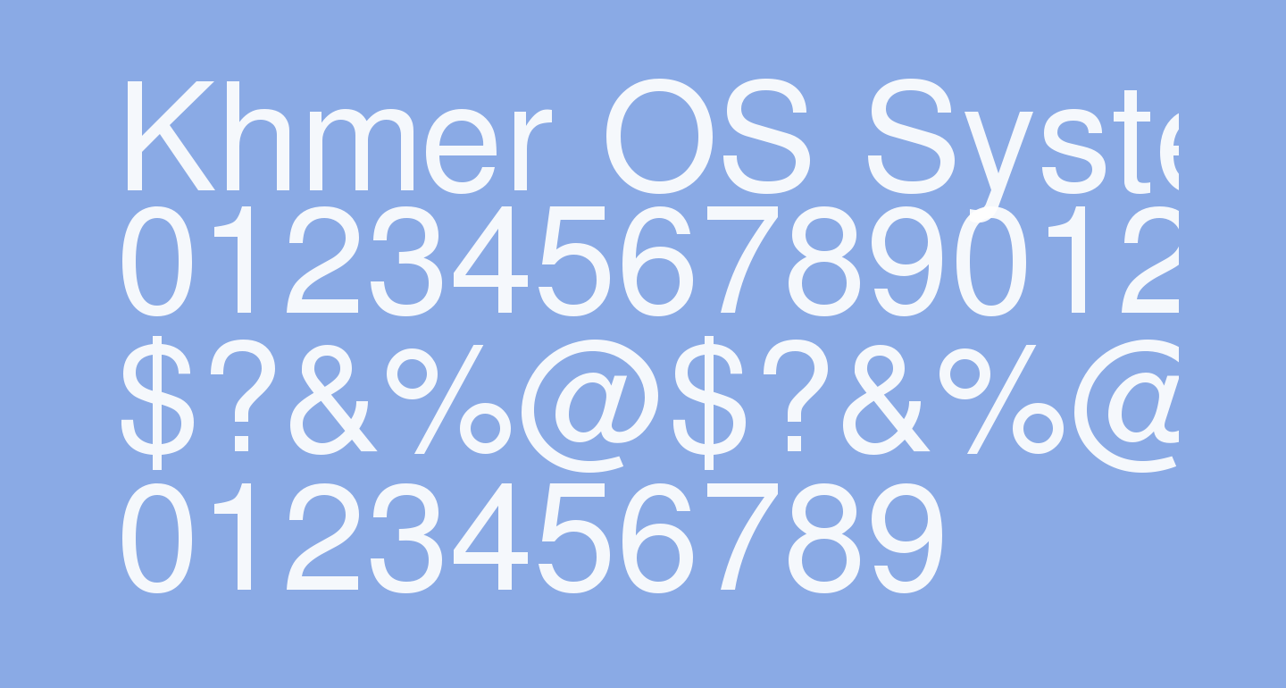 Khmer OS System free Font - What Font Is