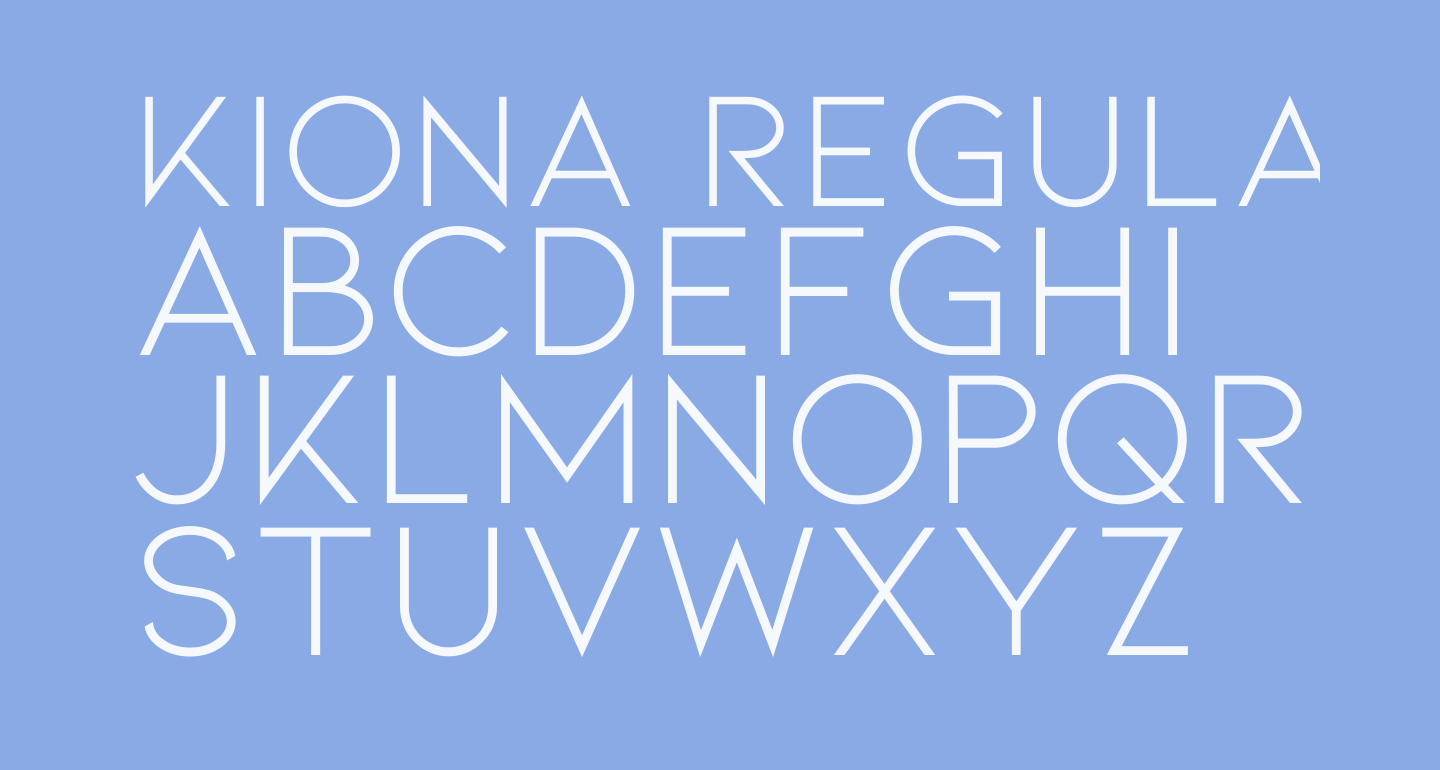 Kiona Regular free Font - What Font Is