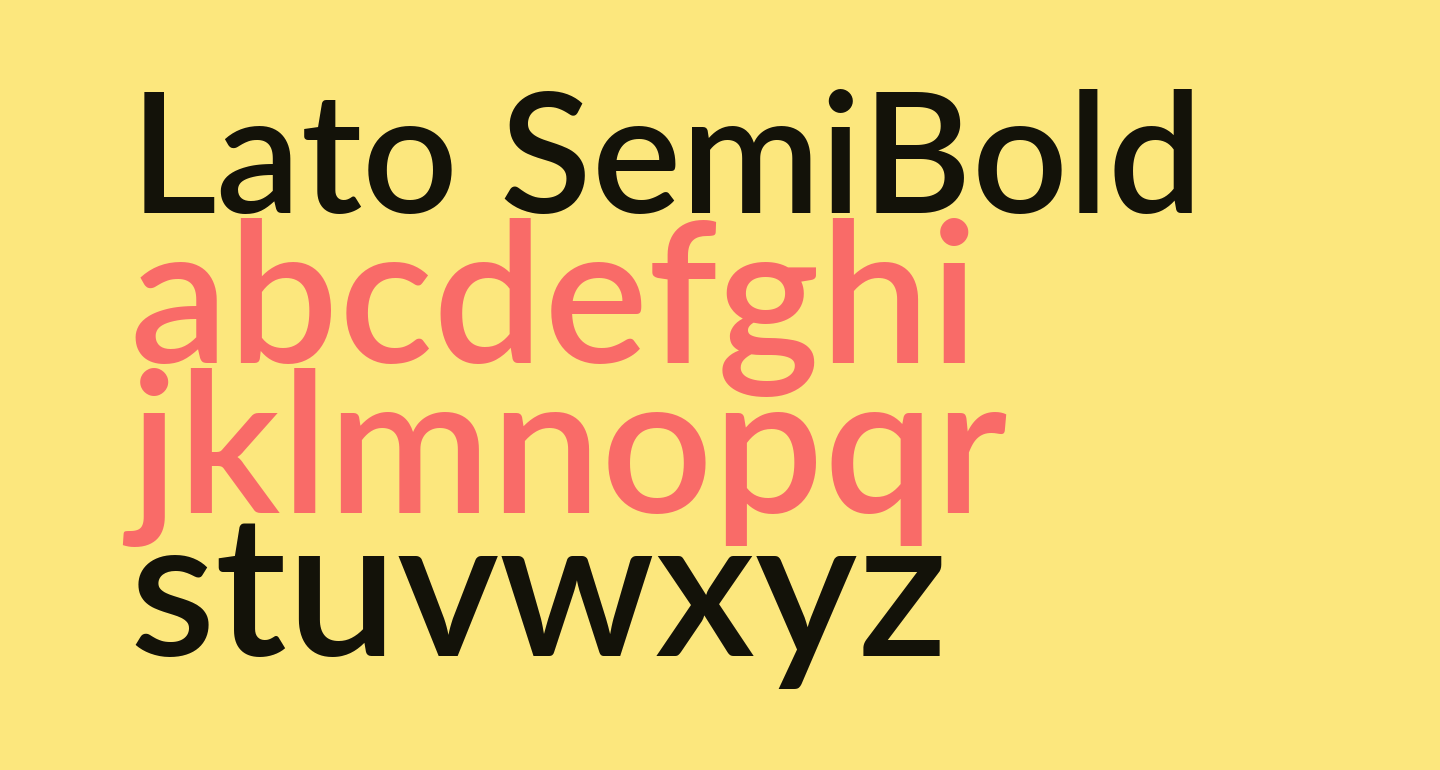 Lato SemiBold free Font What Font Is