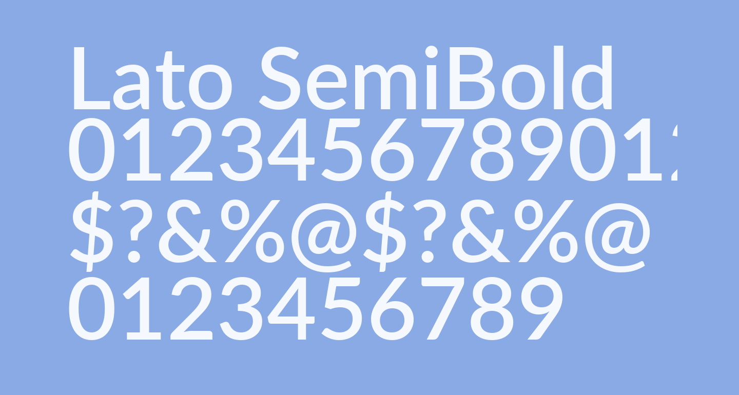 Lato SemiBold free Font What Font Is