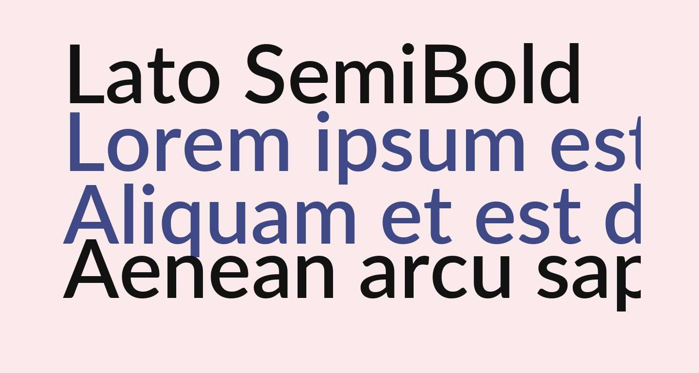 Lato SemiBold free Font What Font Is