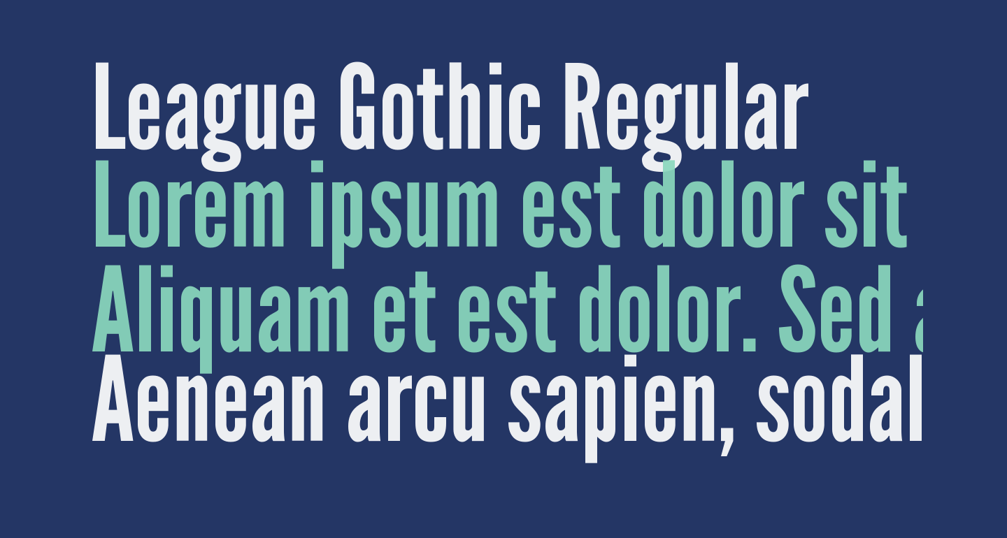 league gothic font download