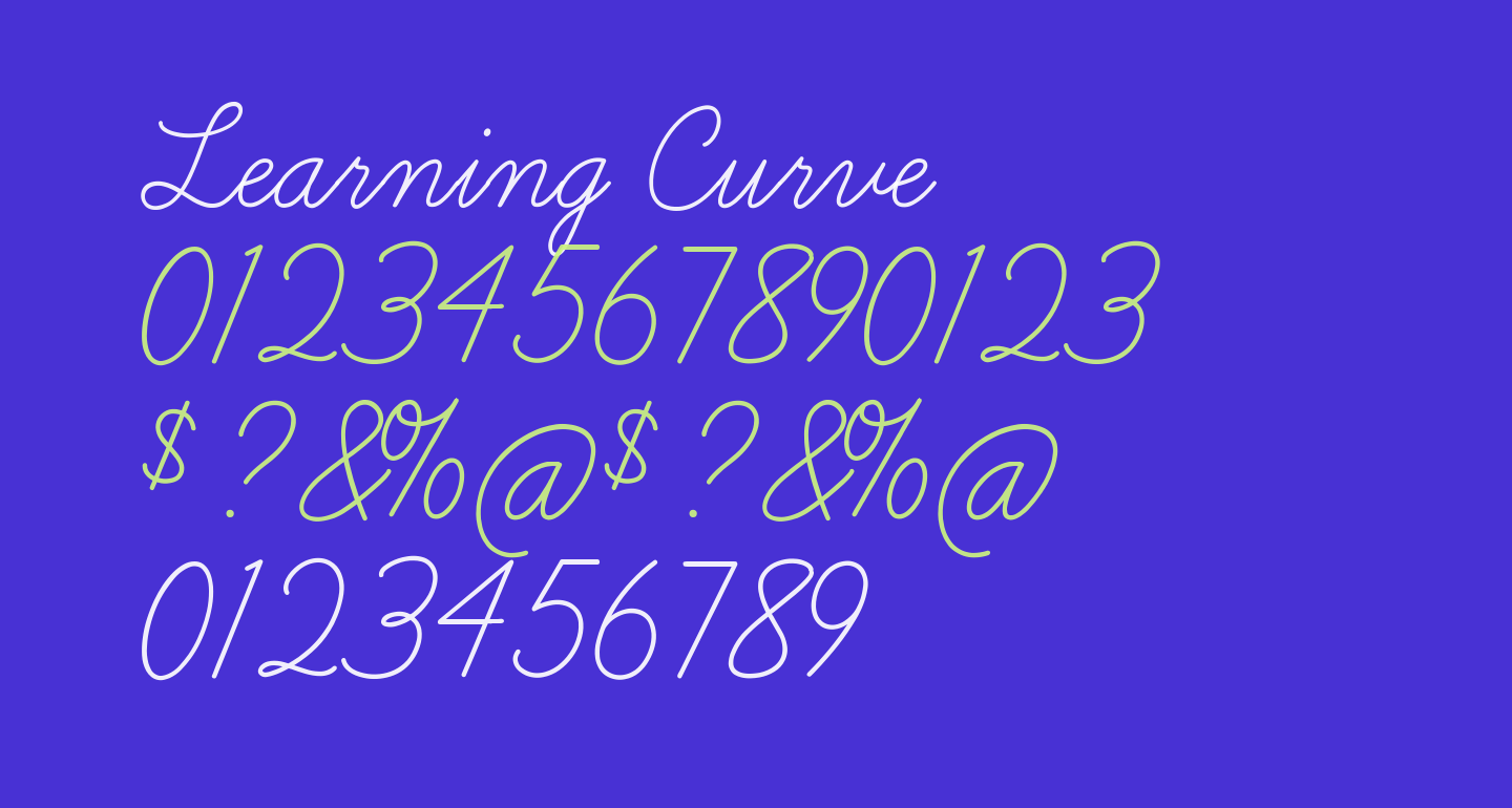 Learning Curve free Font - What Font Is