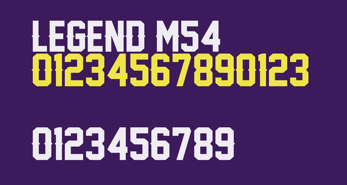 Legend M54 free Font What Font Is