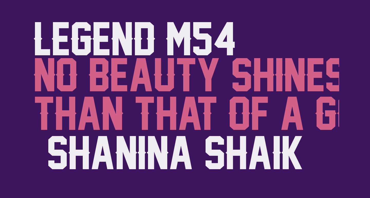 Legend M54 free Font What Font Is