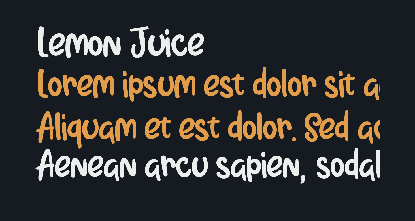 Lemon Juice free Font What Font Is