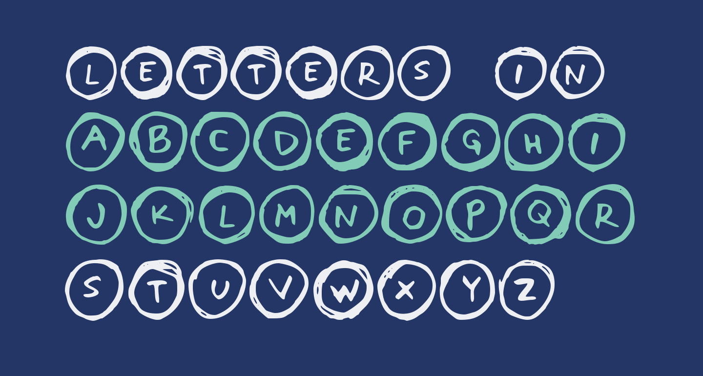 letters in circles regular free font what font is