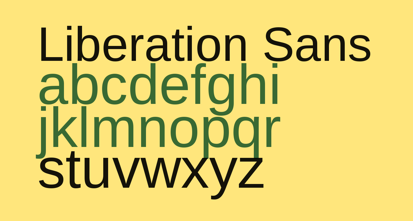 Liberation Sans Regular free Font - What Font Is