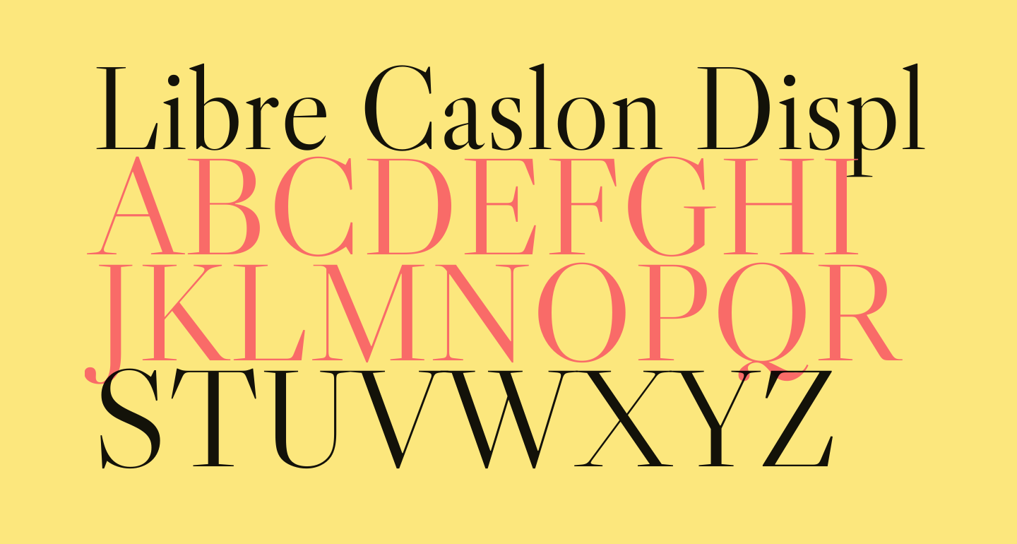 caslon font uses