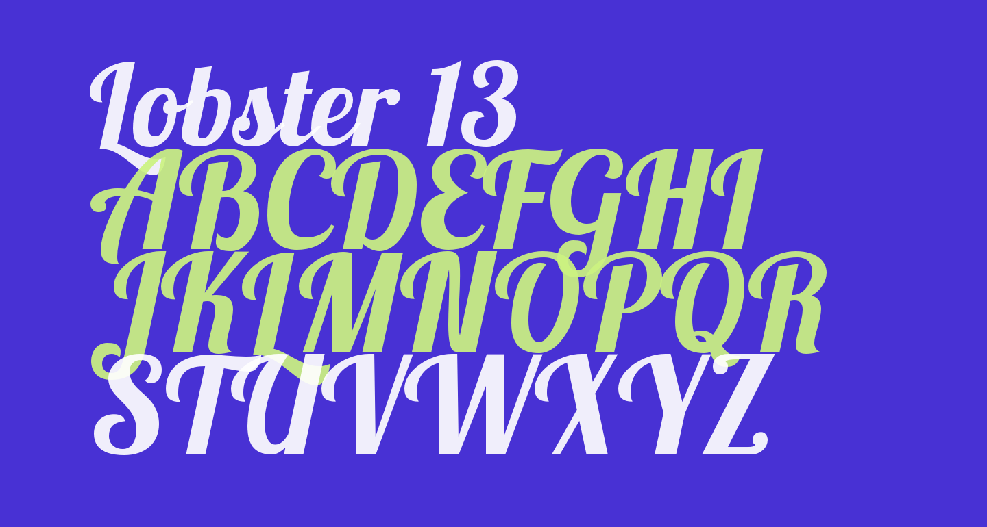 Lobster 13 free Font What Font Is