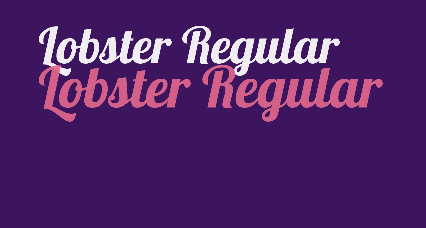 Lobster Regular free Font What Font Is