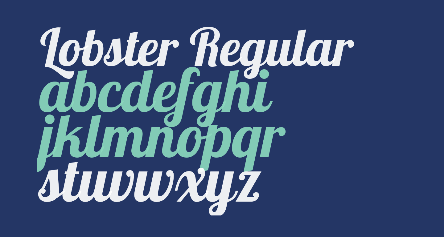 Lobster Regular free Font What Font Is