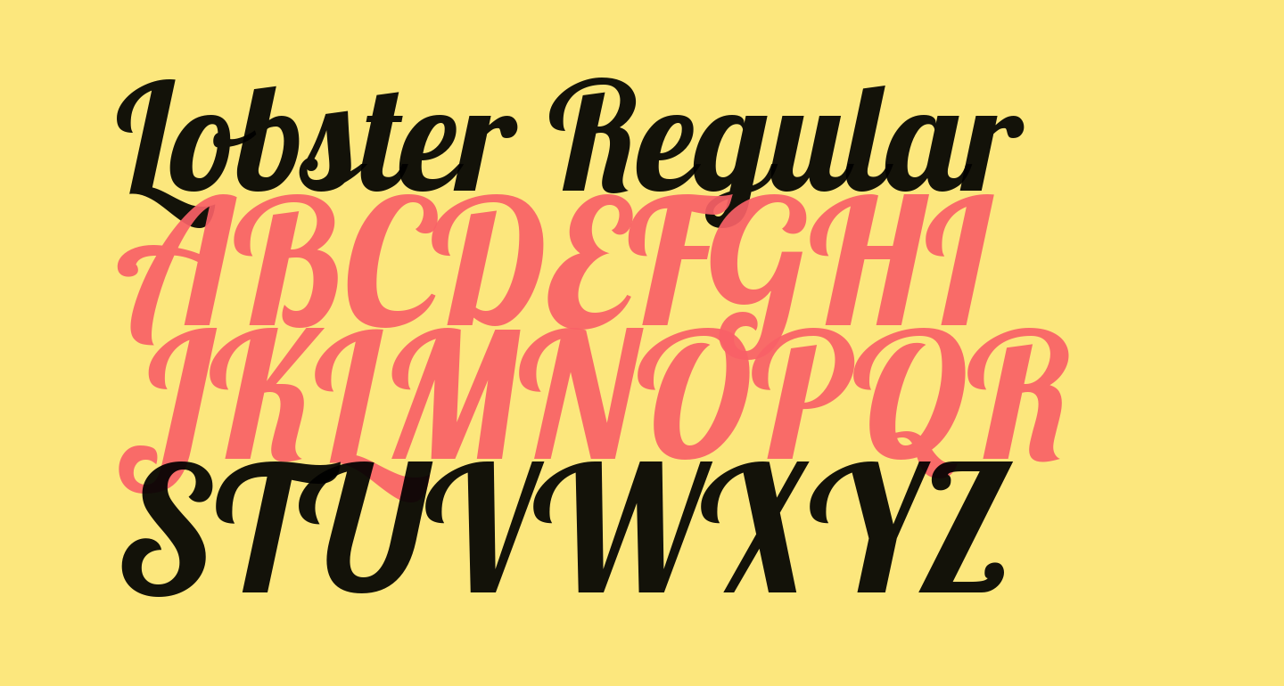 Lobster Regular free Font What Font Is