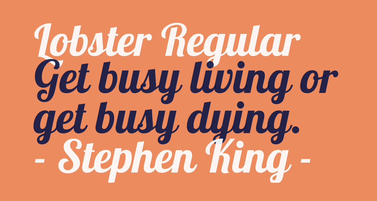 Lobster Regular free Font What Font Is