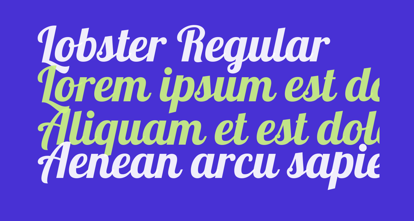 Lobster Regular free Font What Font Is