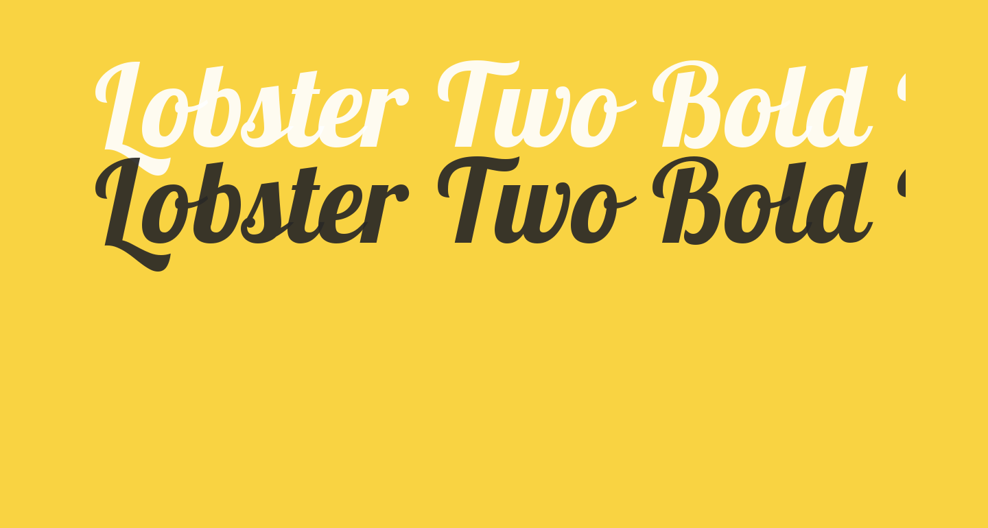 Lobster Two Bold Italic free Font What Font Is