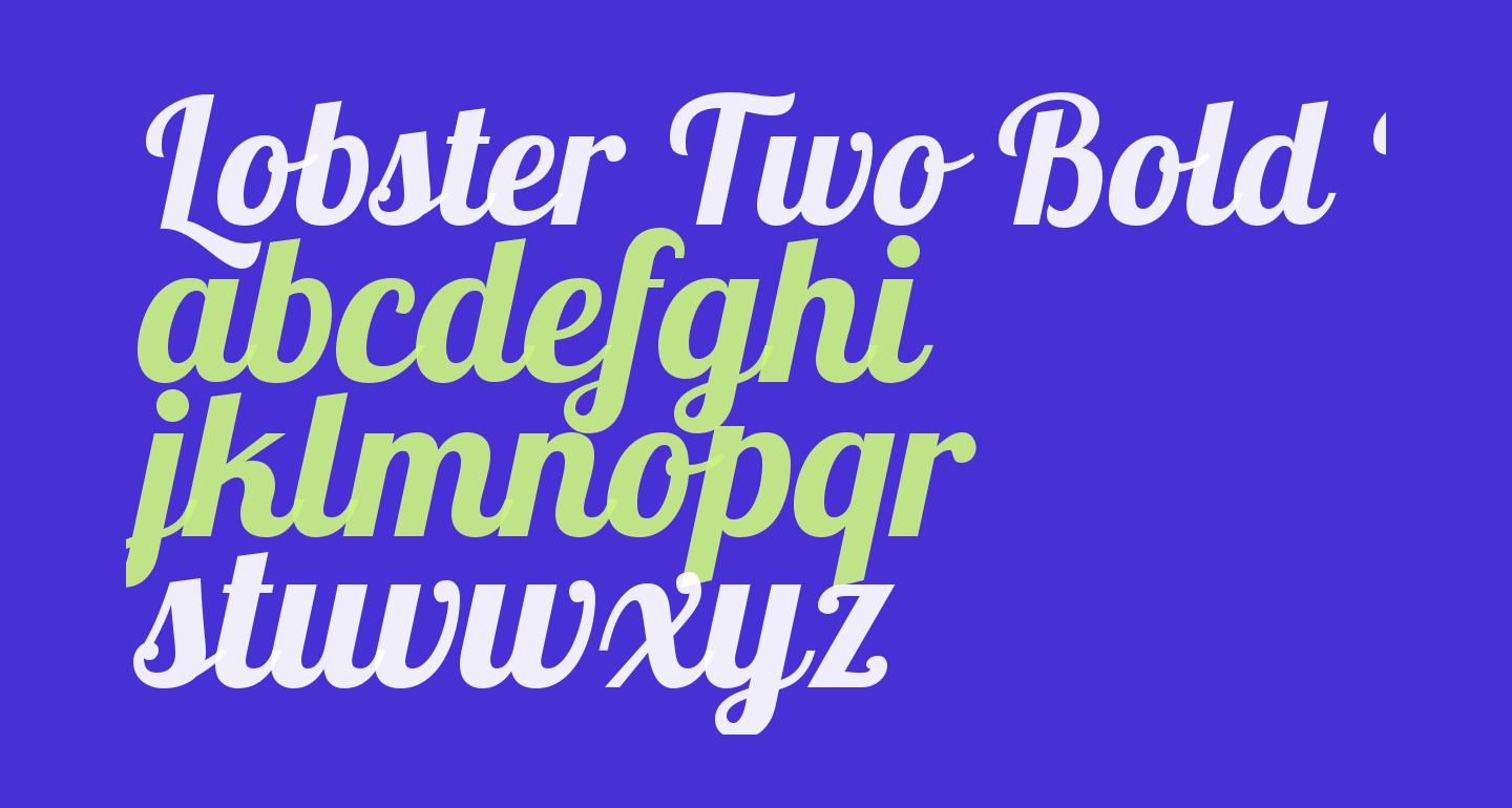 Lobster Two Bold Italic free Font What Font Is