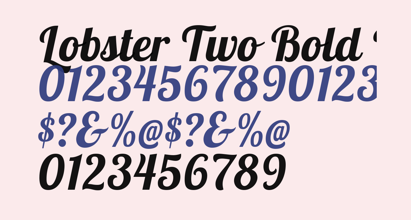 Lobster Two Bold Italic free Font What Font Is