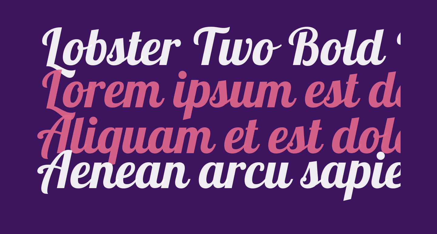 Lobster Two Bold Italic free Font What Font Is