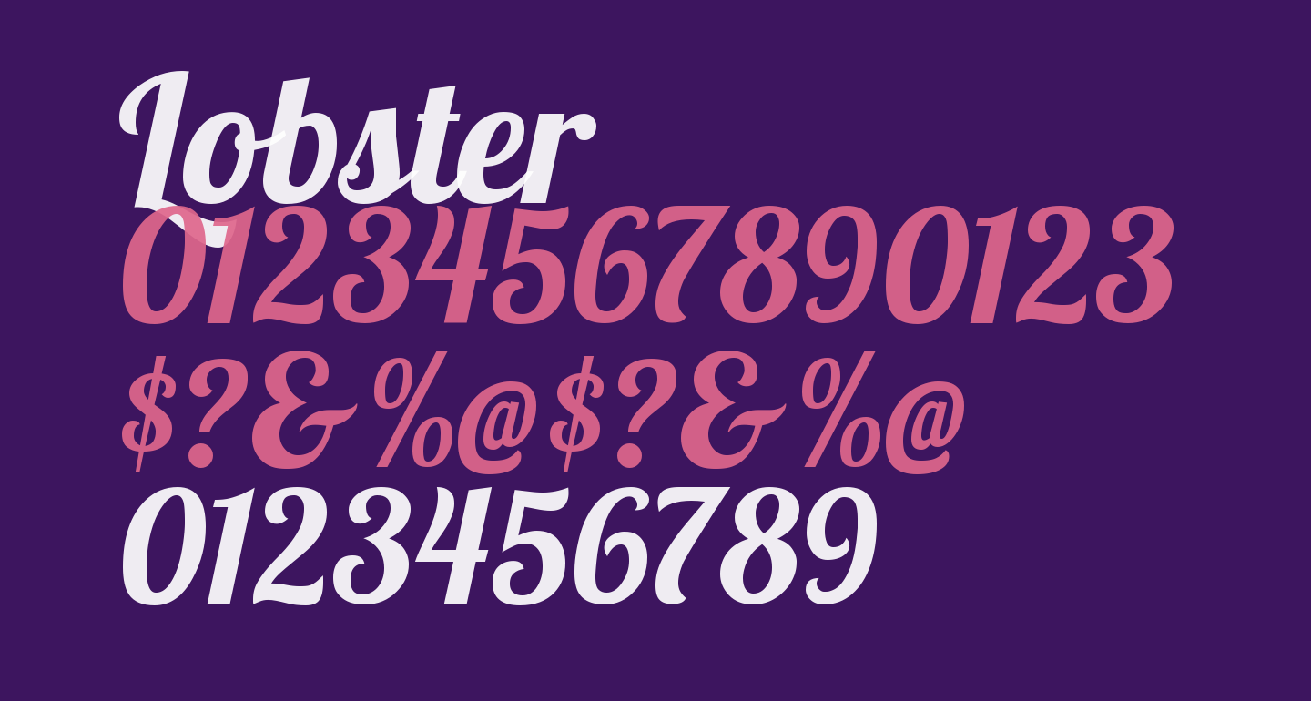 Lobster free Font What Font Is