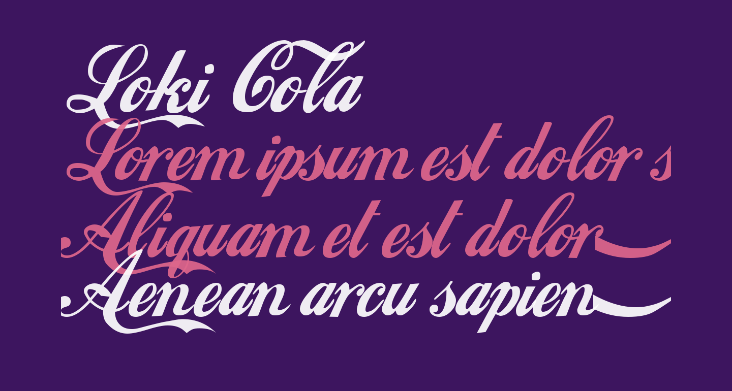 Loki Cola Free Font - What Font Is