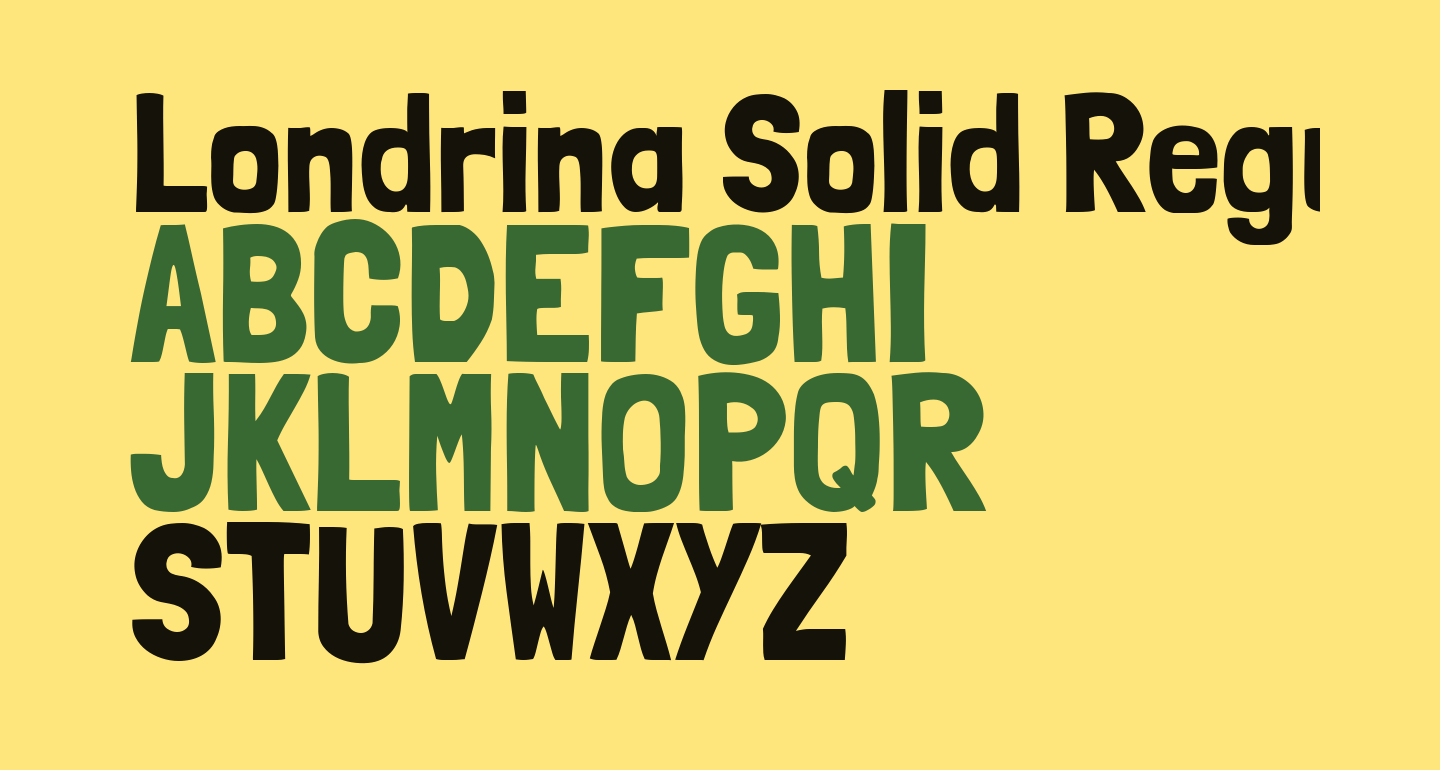 Londrina Solid Regular free Font - What Font Is