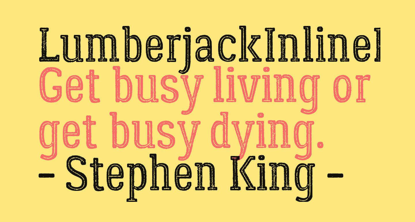 LumberjackInlineRough free Font - What Font Is