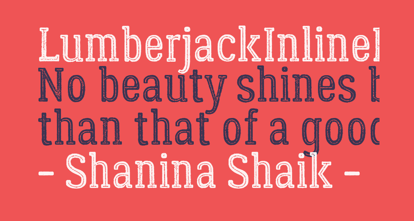 LumberjackInlineRough free Font - What Font Is