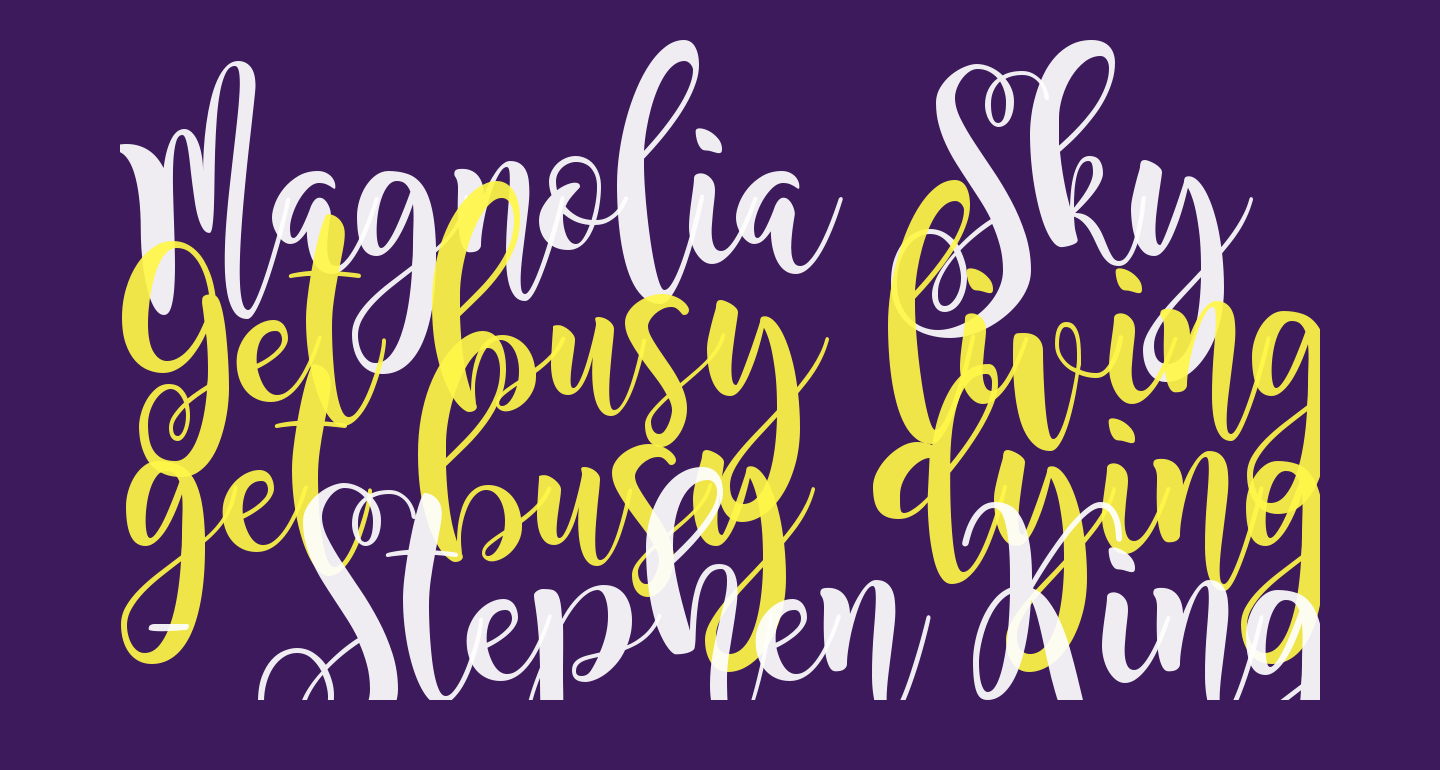 magnolia sky font glyphs