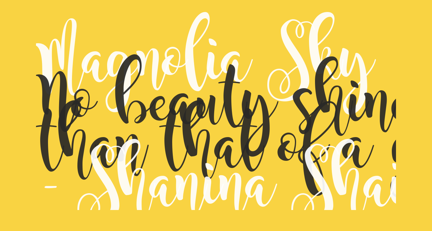 Download Magnolia Sky free Font - What Font Is