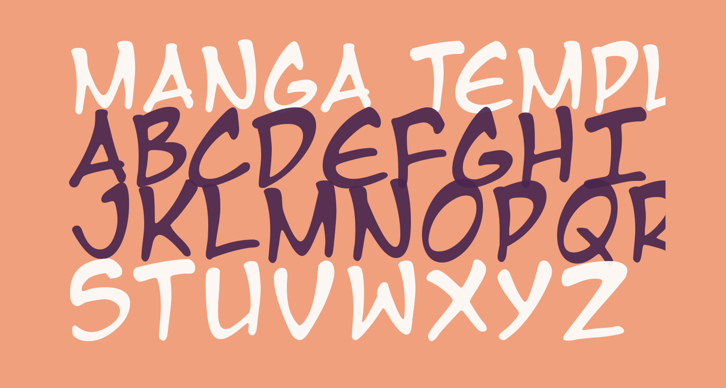 Manga Temple Free Font What Font Is