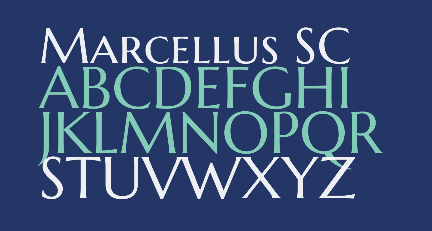 Marcellus Sc Free Font What Font Is