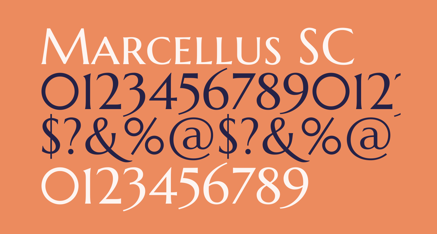 Marcellus SC free Font - What Font Is