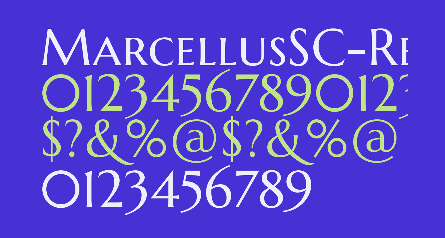 MarcellusSC-Regular free Font - What Font Is