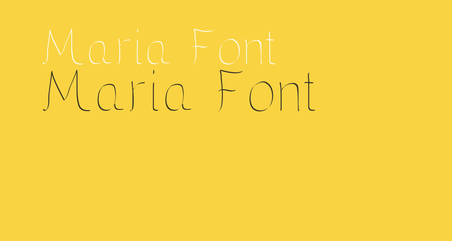 Maria Free Font - What Font Is