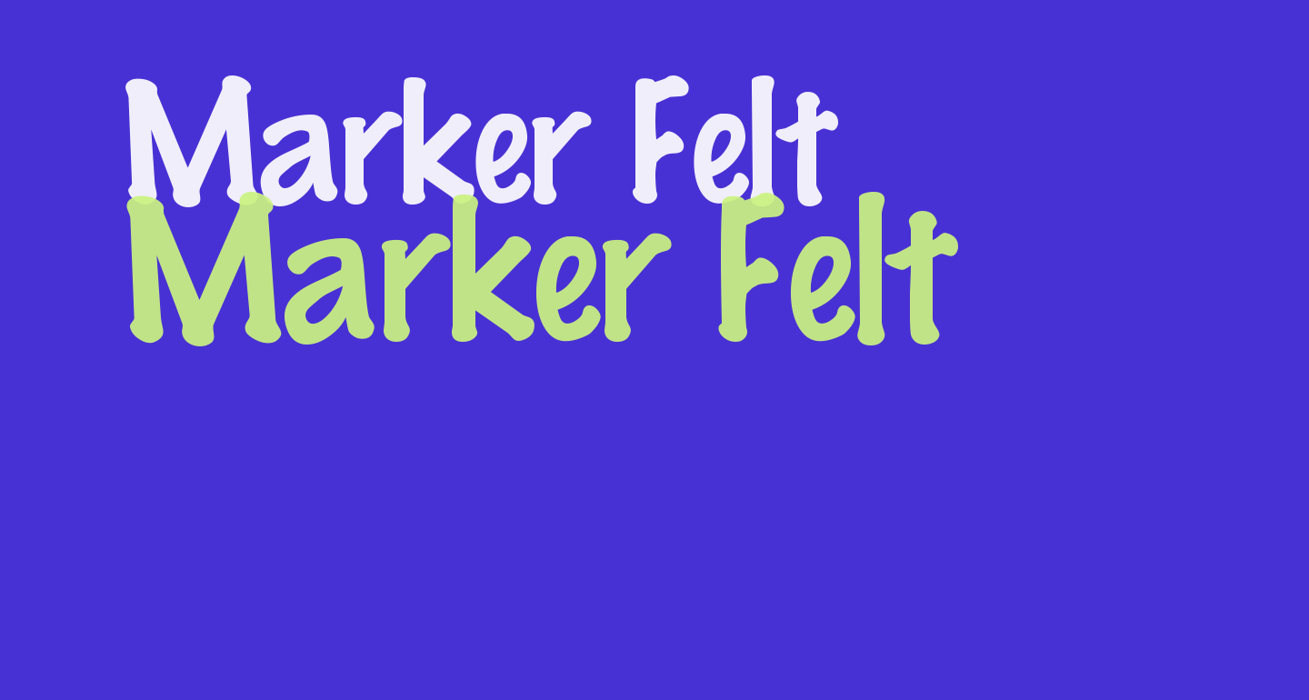 Marker Felt free Font What Font Is