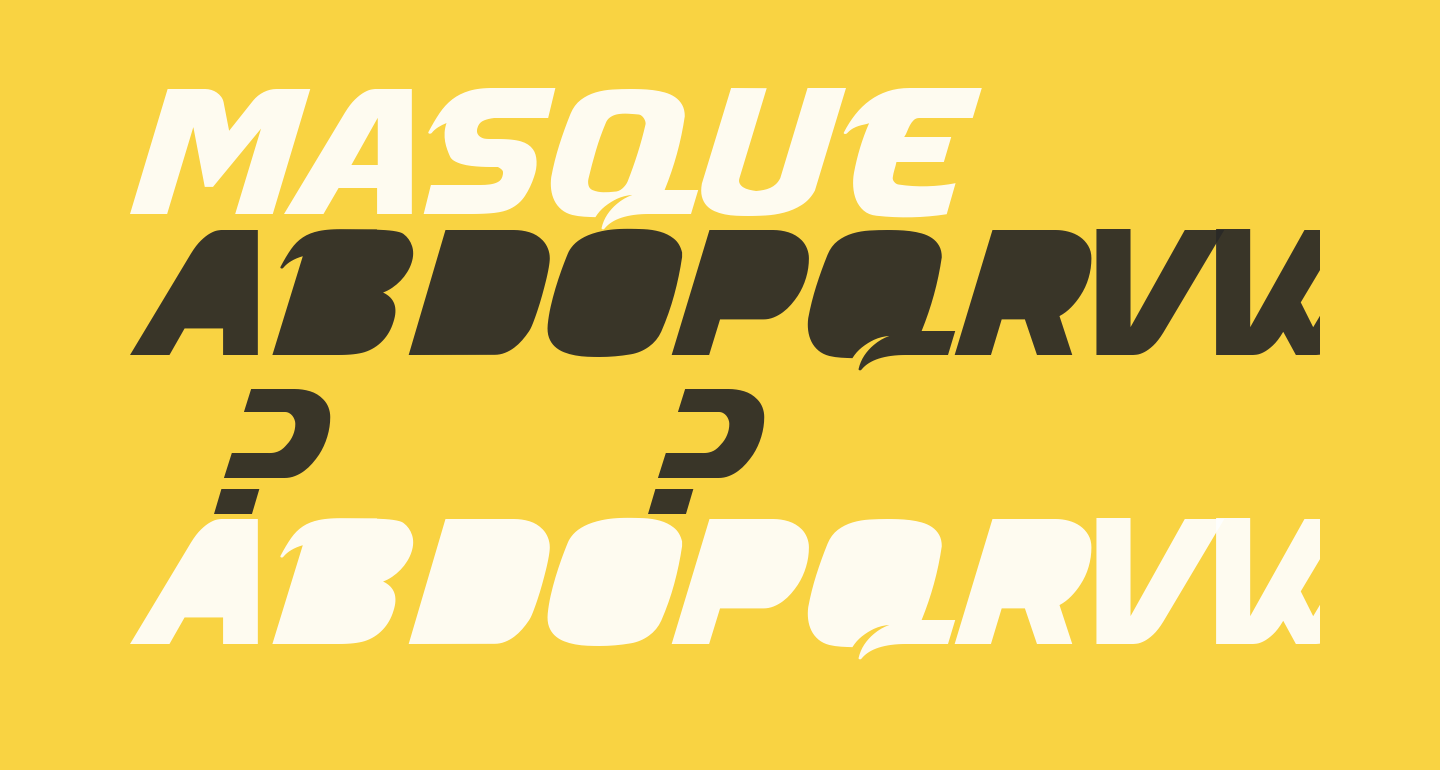 Masque free font what font is