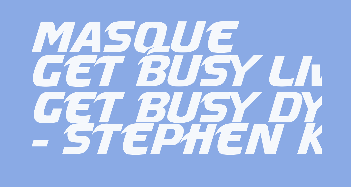 Masque free Font What Font Is