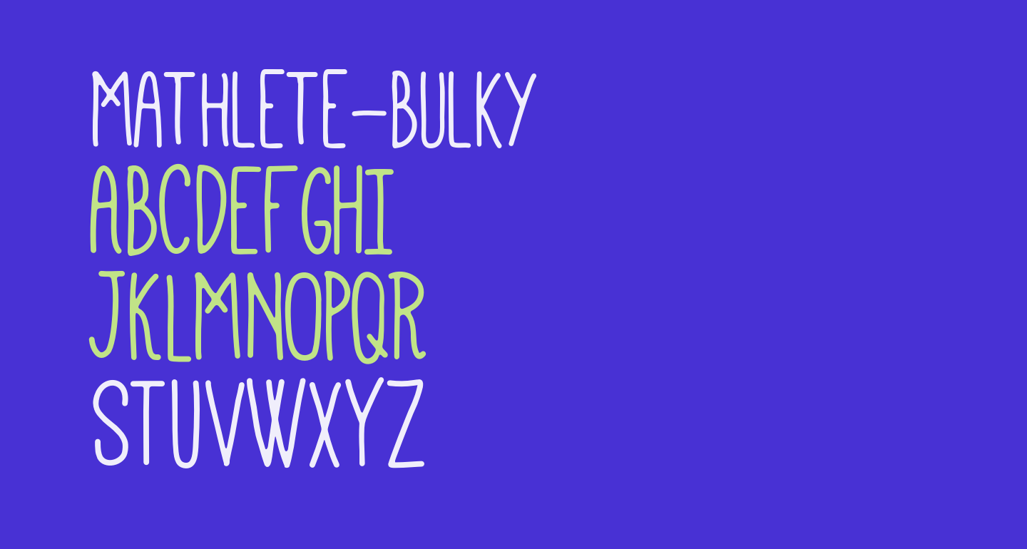 mathlete bulky font free